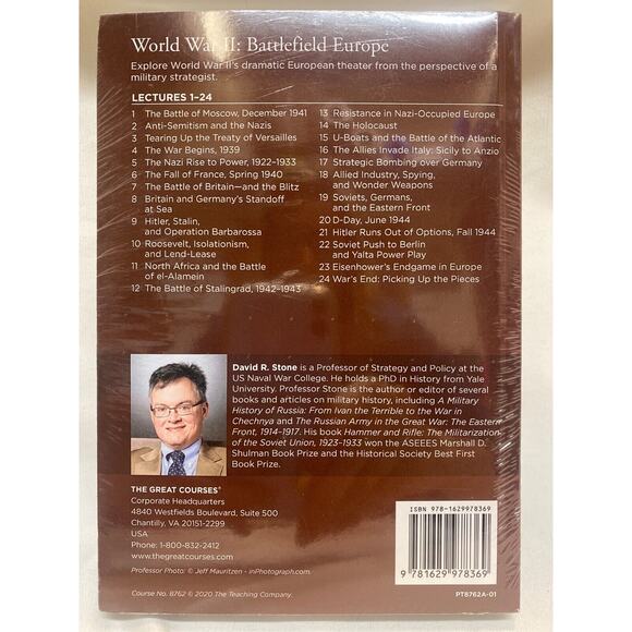 Great Courses World War II Battlefield Europe 4 DVDs + Guidebook + Transcript - Picture 7 of 7